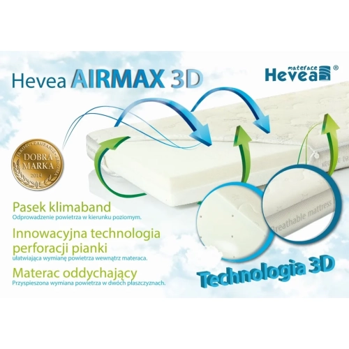 Materac piankowy hevea disney airmax 3d 140x70